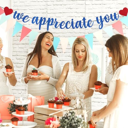 image for lasuroa We Appreciate You Banner, 9.8ft Glitter Appreciation CNA Week 