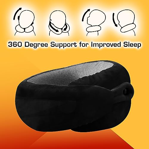Billebon-Ultrasoft-Memory-Foam-Neck-Pillow-for-Travel-Lightweight-Comfortable-Breathable-Cover-Airplane-Travel-Pillow-Combo-with-Premium-Eye-Mask-and-Carry-Bag-Black