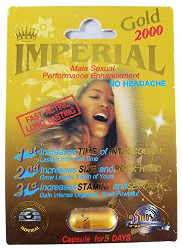 (3) Imperial 2000mg Gold Male Sexual Performance Enhancement Pill 3-PK
