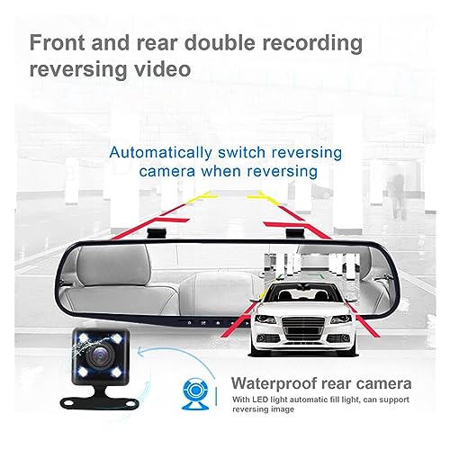 Dash cam double objectif tactile reglable resout les problemes de visibilite et de choc - 4
