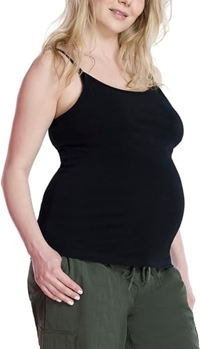 Motherhood Maternity Camiseta sin mangas de lactancia con clip para mujer con correas ajustables para lactancia materna