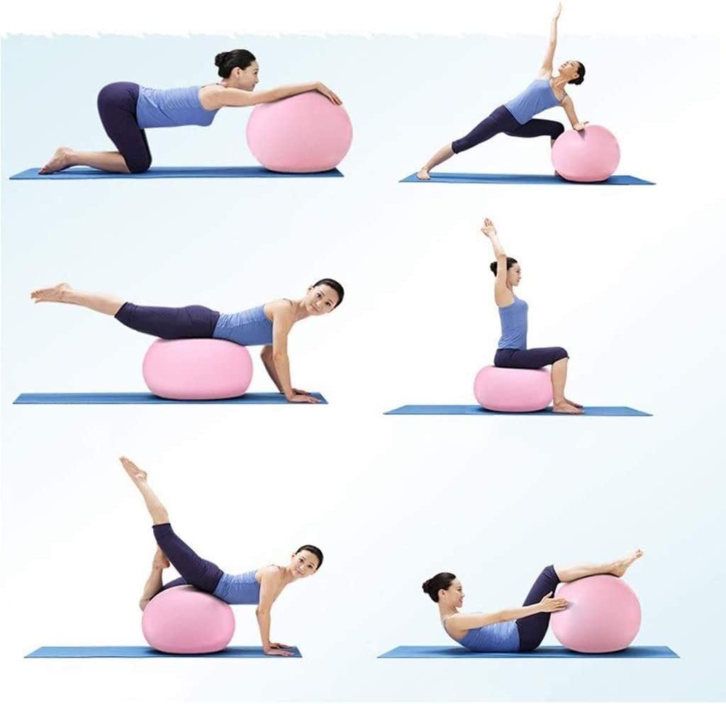 WDX- Pelota de Fitness, pelota de Pilates, pelota de Yoga, pelota de parto, pérdida de peso y modelado, fisioterapia, ayuda al entrenamiento del equilibrio del parto peso suelto ( Color : Pink , Size