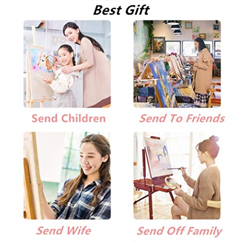 Captaincrafts Diy Paint By Numbers Kits For Adult Beginners Linen Canvas Houses Decorate Crafts 16X20 Inch Tradescantia Fragrant Purple Flowers (With Frame) #TOP6