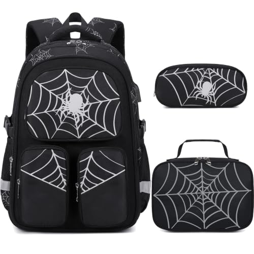 Jafeton School Backpack for Boys with Lunch Bag & Pencil Pouch
