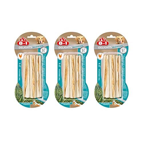 8in1 Delights Pro Dental, gesunde Kauknochen / Kaustangen für Hunde zur Zahnpflege, versch. Größen