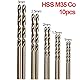 NA Spiralbohrer-Set, HSS, M35, Kobalt-Bohrer, 1 mm, 1,5 mm, 2 mm, 2,5 mm, 3 mm, für Holz, Edelstahl, Metall, Kunststoff, 10 Stück