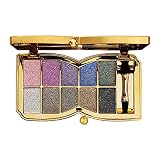 UIFCB Glitter Eyeshadow Palette,10 Colors Sparkle Shimmer Eye Shadow Highly Pigmented Long Lasting M