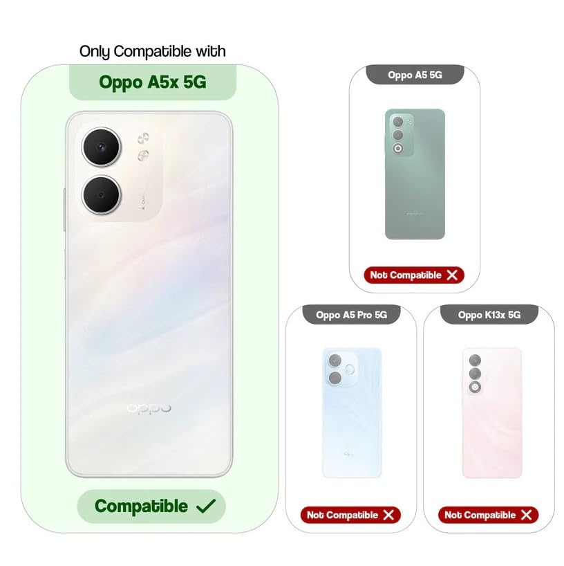 Image of Bintage CASE Mac Safe Design Hard Light Weight Back Case | Soft Border Camera Protect | Dual PU Leather Finish Back Cover Compatible for Oppo A5x 5G - White & Brown