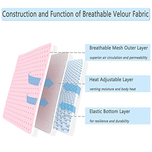 Image of 1 MIDDLE ONE Pregnancy Pillow, C Shaped Body Pillow for Maternity Support, Pregnant Women Sleeping Pillow with Velour Cover (Light Pink)