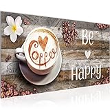 Runa Art Wandbild Küche Kaffee 1 Teilig 100 x 40 cm Modern 