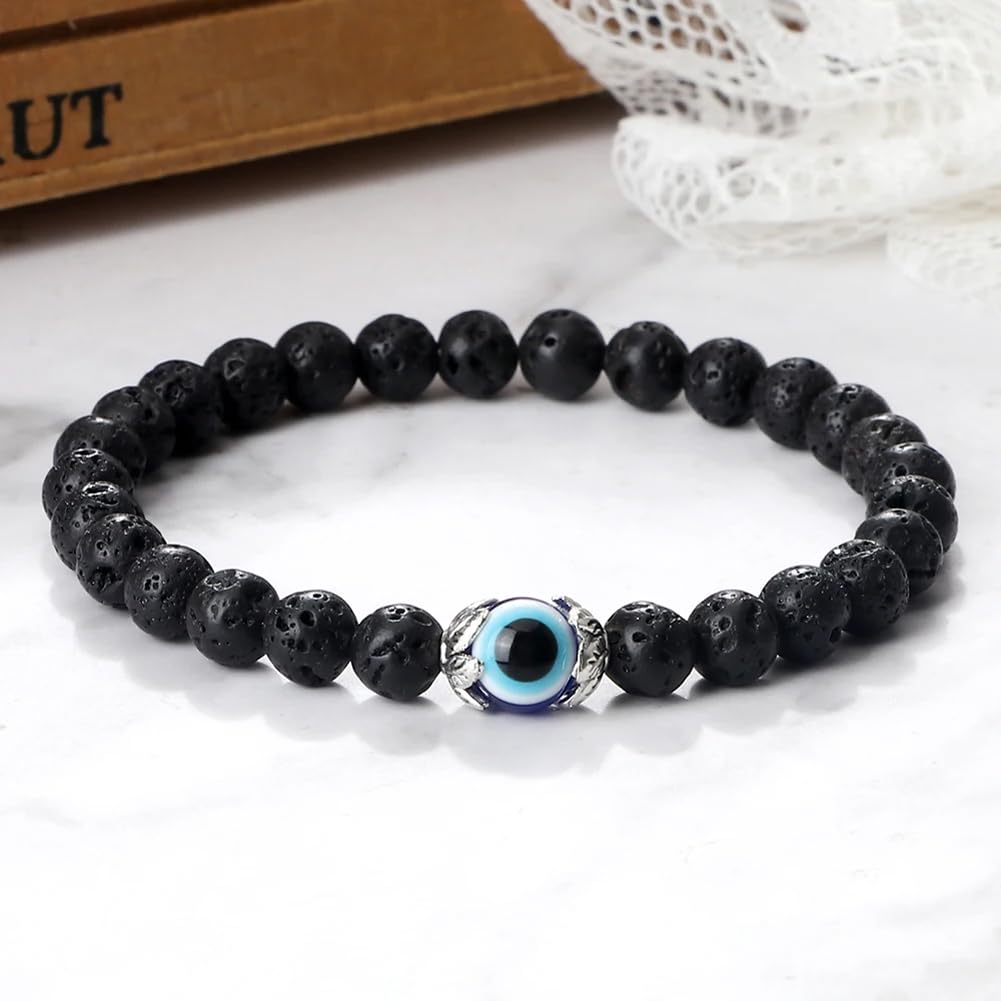 Evil Eye Stone Bracelet for Protection