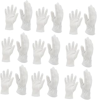 minkissy 20 Pares De Luvas Para Limpeza De Luvas De Trabalho Luvas Brancas De Algodão Luvas Brancas Masculinas Antiderrapantes Luvas De Etiqueta Para Festas Luvas Luvas Antiderrapantes