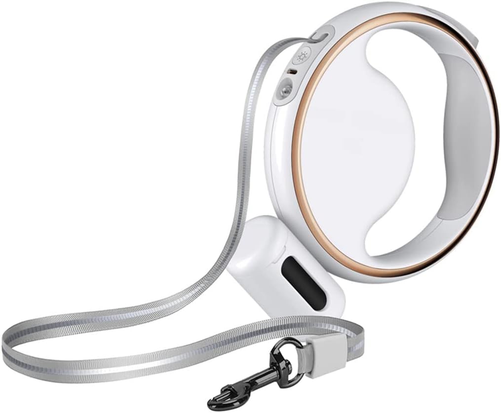 Retractable Dog Leash Lightweight Garbage Bag Holder Free Nylon Pet Lead Rope for Walking Training Running