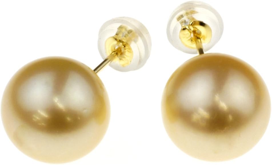 白蝶ゴールドパール ピアスペア約9.5-10mm