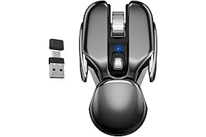 Wireless Mouse: Unique 2-in-1 USB & Type C Receiver, Customizable Ergonomic Design, Rechargeable Long-Lasting Battery