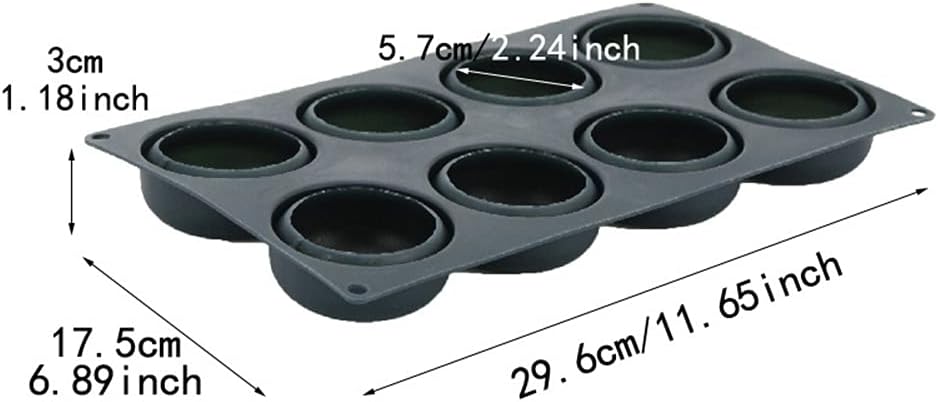 8 Cavity Oblate Shape Silicone Mold for Baking Form French Dessert Mousse Moulds Chocolate Cake Mold Cake Decoration Tool