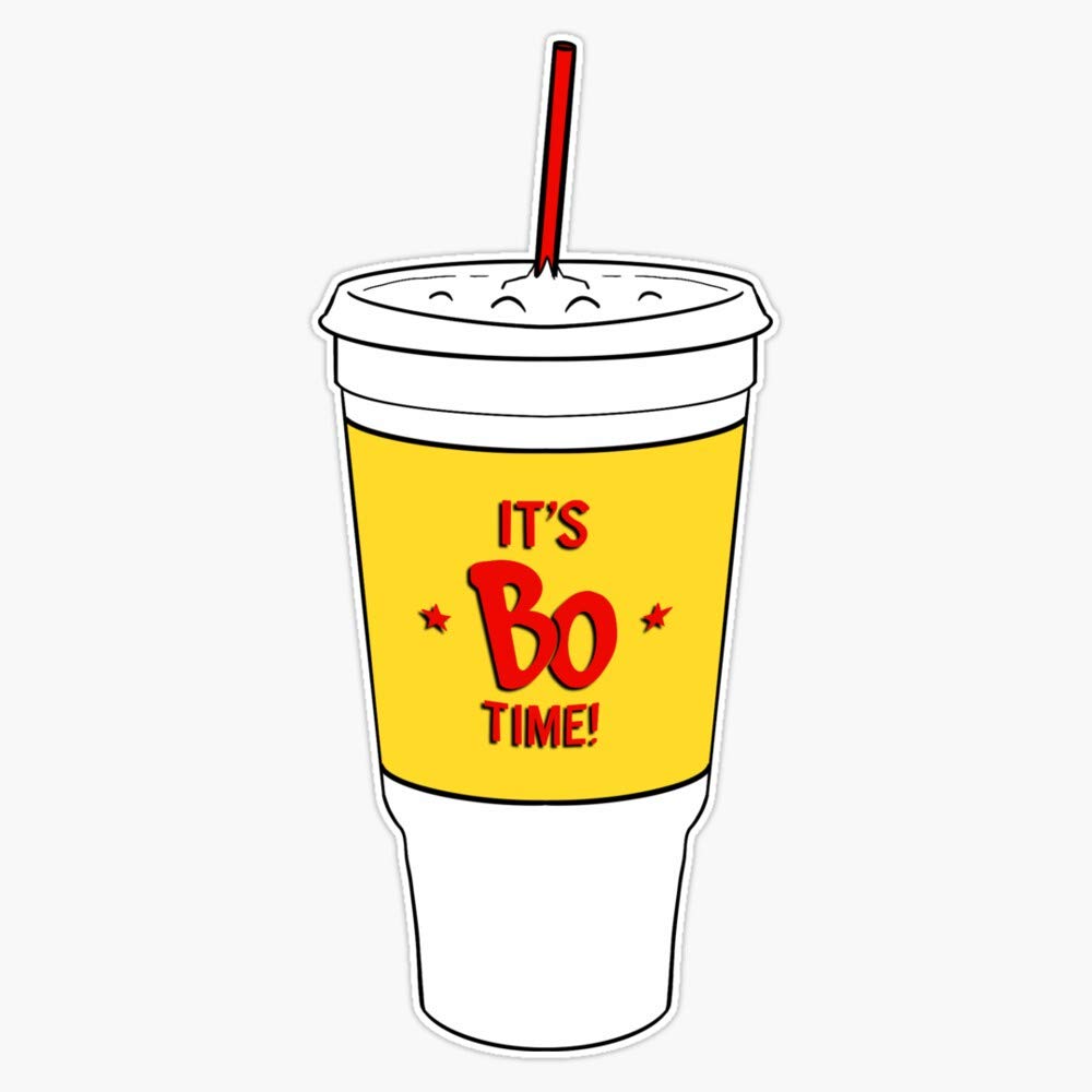 Bojangles Its Bo Time Cup Vinyl Waterproof Sticker Decal Car Laptop Wall Window Bumper Sticker 5"