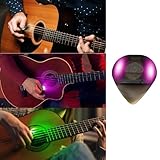 Auto LED Glowing Guitar Picks - Light up Guitar Pick, for Unmatched Musical Experience, 0.6mm (Purple)