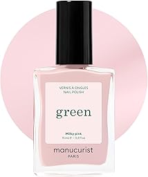 Manucurist - Green Smalto Unghie Milky Pink - Smalto Rosa Lattiginoso - Smalti per Unghie Classico - Vegano e di Origine Biologica (80%) - Manicure Professionale - Idee Regalo Donna