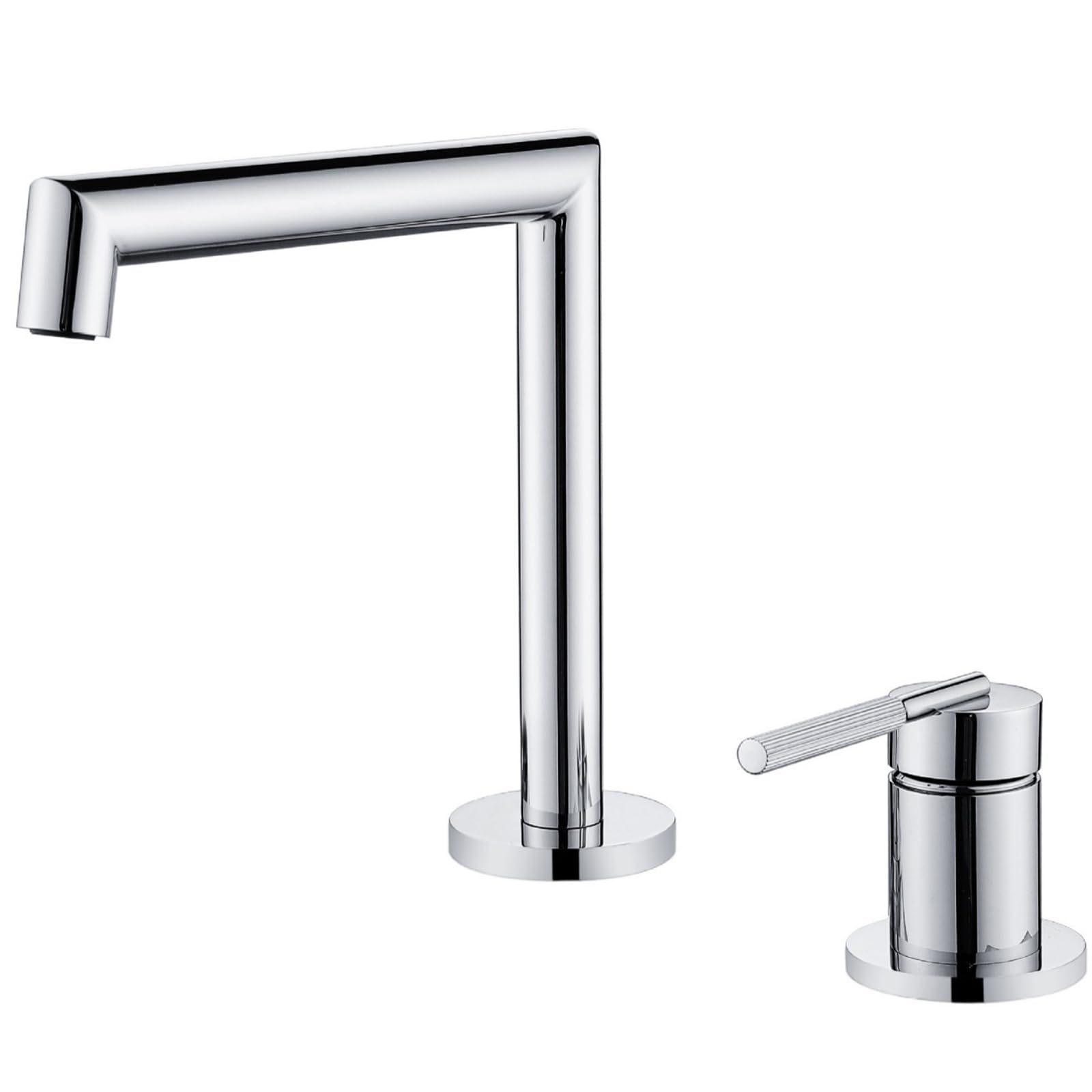 ANVLOJRIH Bathroom Taps Mixer Chrome Hot and Cold Brass Bathroom Basin Mixer Tap 2 Hole