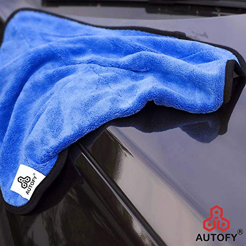 Image of Autofy Multipurpose Microfiber Cleaning Towel Cloth 800 GSM [**Pack of 5**] Highly Absorbent Dust Towels for All Vehicles Bikes Cars Glass Kitchens (40cm x 30cm Multicolour)