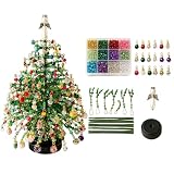 DIY Beaded Christmas Tree Kit, with Colorful Beads & Ornaments | DIY Crystal Bead Christmas Tree Making Kit, Handmade Holiday Craft Set, Christma Crafts Gift for Craft Lovers
