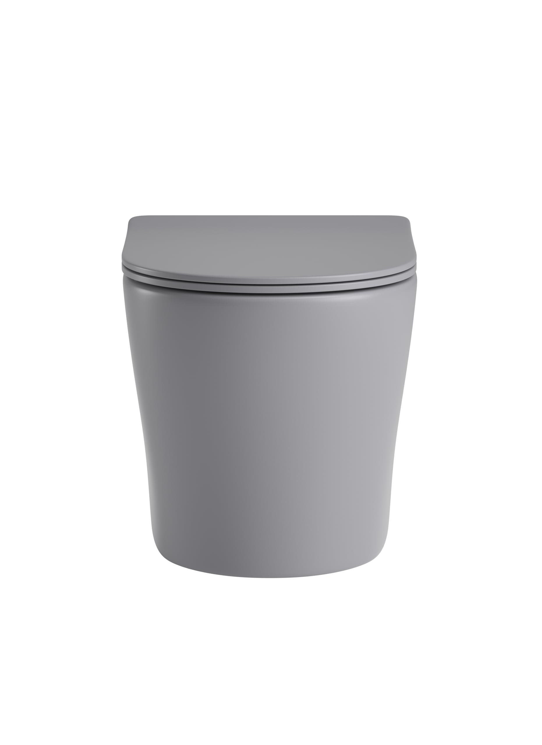 sanicomfort Hänge WC Set Nakia – Spülrandloses, Hygienisches Wand-WC Tiefspüler aus Hochwertiger Sanitärkeramik in Hell Grau, Kompakt, Modern inkl. Soft-Close WC-Sitz