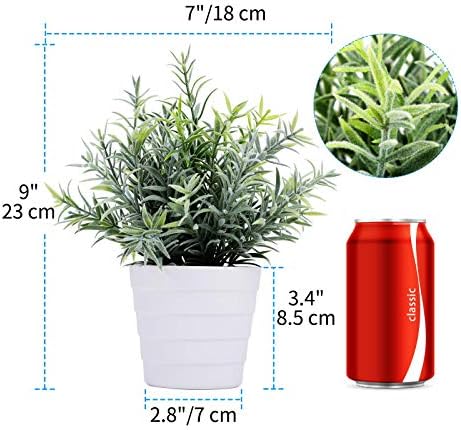 Small Fake Plant in Pot  Meneco Artificial Plants Indoor Faux Plant Indoor Plant Artificial Potted Plant Decor for Home and Office