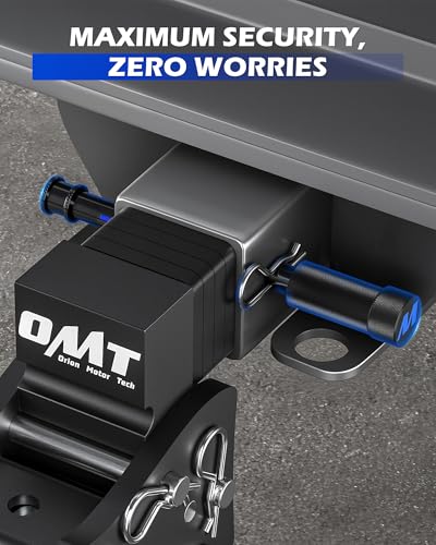 Image of Orion Motor Tech Locking Hitch Pin, Fits 2 inch 2.5 inch 3 inch Receiver with 5 /8 inch Diameter Hitch Lock, Anti-Theft Steel Hitch Pin Lock with Key for Class V IV III, Anti-Rattle Trailer Hitch Pin with O-Rings