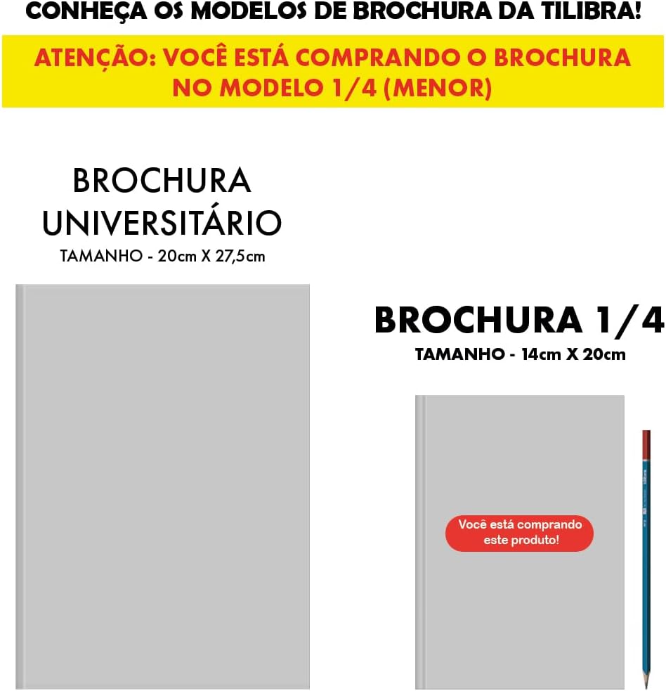 Tilibra - Caderno Brochura Capa Dura 1/4 D+ Roxo 96 Folhas