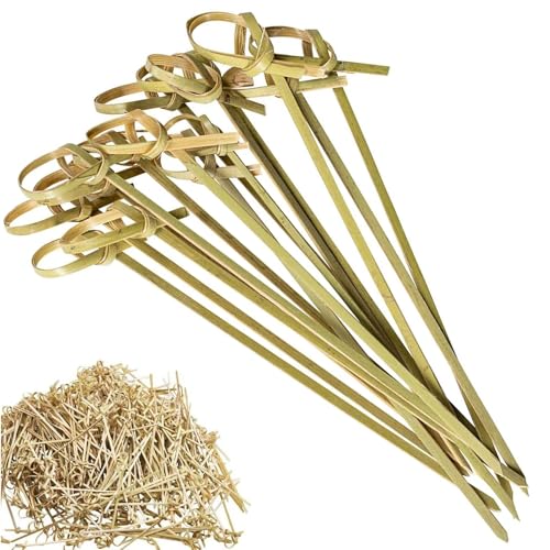 Cocktail Sticks, 100 Pcs Natural Bamboo Skewers, Cocktail Accessories for Drinks, Fruits, Appetizers, Sandwiches, Snacks,100 x 12cm
