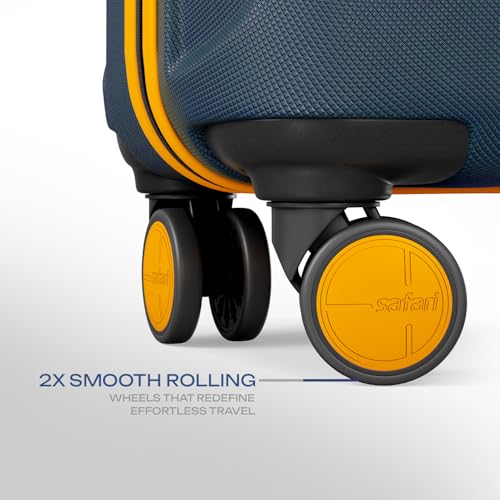 Image of Safari Cabin Thorium Neo 8 Wheels 55 Cm Small Trolley Bag Hard Case Polycarbonate 360 Degree Wheeling System Luggage, Trolley Bags for Travel, Suitcase for Travel, Graphite Blue