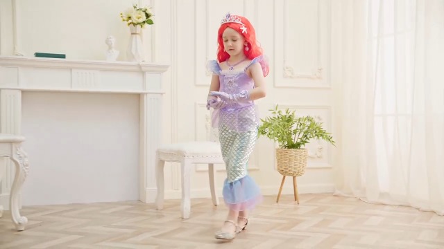 Vestido Princesa Sirena para Niñas 3-10 años miniatura 7