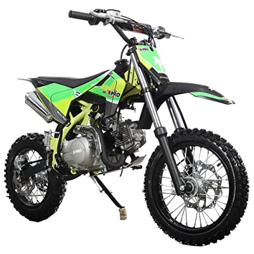 X-PRO X26 125cc Manual Clutch Dirt Bike Pit Bike Big Boys Dirt Pit Bike 125 Dirt Bike Dirt Pitbike (Green, Factory Package)