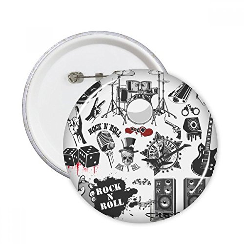 Badge instruments de musique motif illustré pour personnaliser vos vêtements