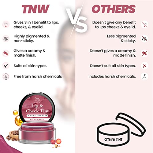 TNW-The Natural Wash Crazy Coaster Lip & Cheek Tint | With Grapeseed Oil & Castor Oil | For lips, cheeks, & eyelids | For a natural makeup look - Image 5