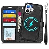 iPhone 17 対応 ケース 手帳型 2 in 1 分離式 6.3インチ ストラップ付き 取り外し可 RFIDブロッキング 4つカードポケット ストラップホール 横置きスタンド機能 衝撃吸収 全面保護 PU合皮 あいふぉん17対応携帯ケース 2025年発売 5G テクスチャー グラファイト