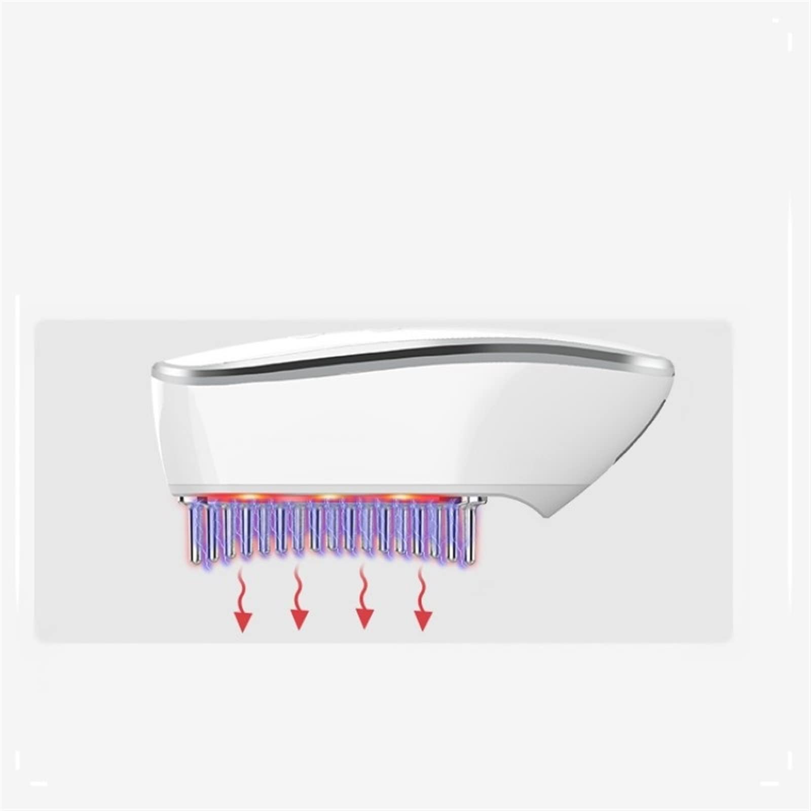 DieffematicSZ Grzebień Massage Instrument Micro Current Hair Care Comb Hair Care Comb Red Light Scalp Massage Electric Comb