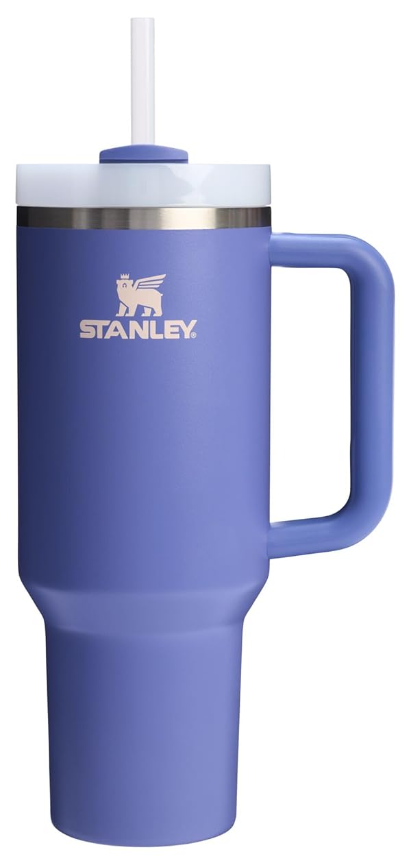 Stanley Quencher H2.0 Tumbler with Handle and Straw 40 oz | Flowstate 3-Position Lid | Cup Holder Compatible for Travel | Insulated Stainless Steel Cup | BPA-Free | Exclusive Lupine by Stanley - Used condition - CA$30.47