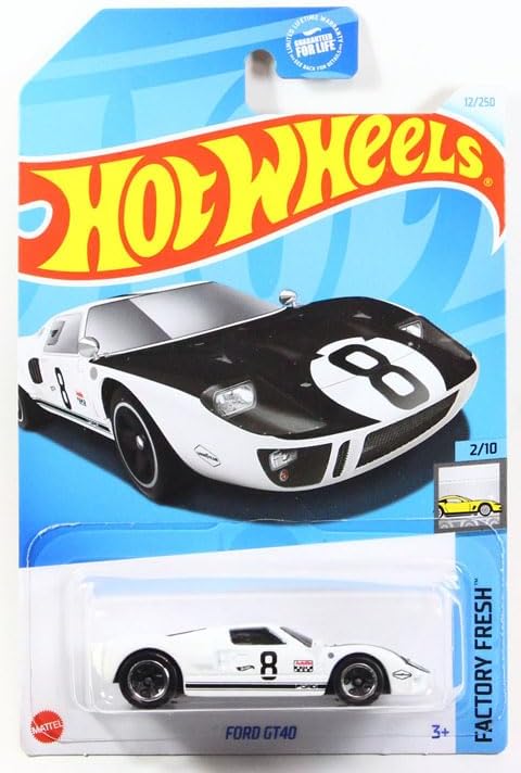 Amazon | ホットウィール 2024 ＃012 フォード GT40 ホワイト/ブラック 