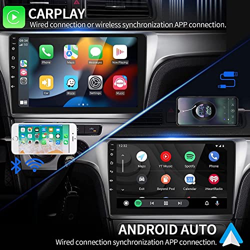 Image of AUTO SNAP 9 Inch HD Car Stereo Double Din Stereo Player 14 Android Version Gorilla Glass IPS Display Touch Screen 4GB RAM / 64 GB ROM Wireless Car Play /Android Auto T5 Zero Lagging