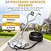 EVEAGE 24-inch Pressure Washer Surface Cleaner, 4500PSI Dual Handle with Water Recovery Surface Cleaner Attachment,Environmental Guardian,JD24