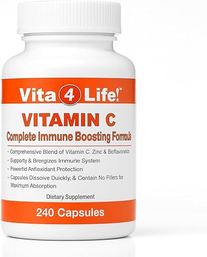 Vita4Life Vitamina C - Fórmula completa de refuerzo inmunológico 120 cápsulas