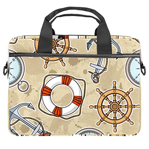 Evita golpes en tu tablet con esta bolsa de mano multicolor de ancla náutica de 11x14.5 pulgadas