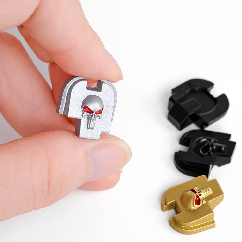 MyGunArts 3D Anodized Aluminum Rear Slide Cover Back Plates for 9MM .40 Springfield XDs & XDs M.2 Accessories, Skull Red Eye Silver