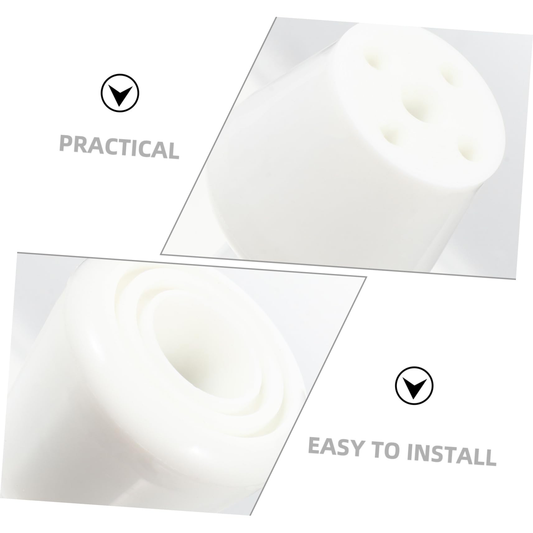 KESYOO 4pcs Roller Skate Brakes Indoor Roller Skate Toe Brake Roller Skating Brake Toe Stops Roller Skate Pad Block Roller Skate Stoppers Inline Braking Tool for Soft Brake Head White