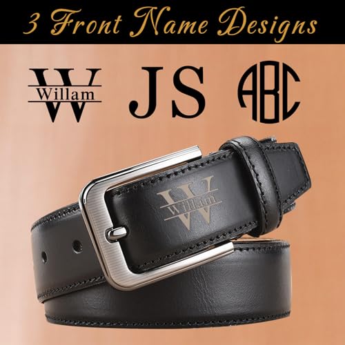 Personalized Leather Belts for Men Custom Name Text Customized Engraved Belt Gifts for Dad Husband Boyfriend Son4