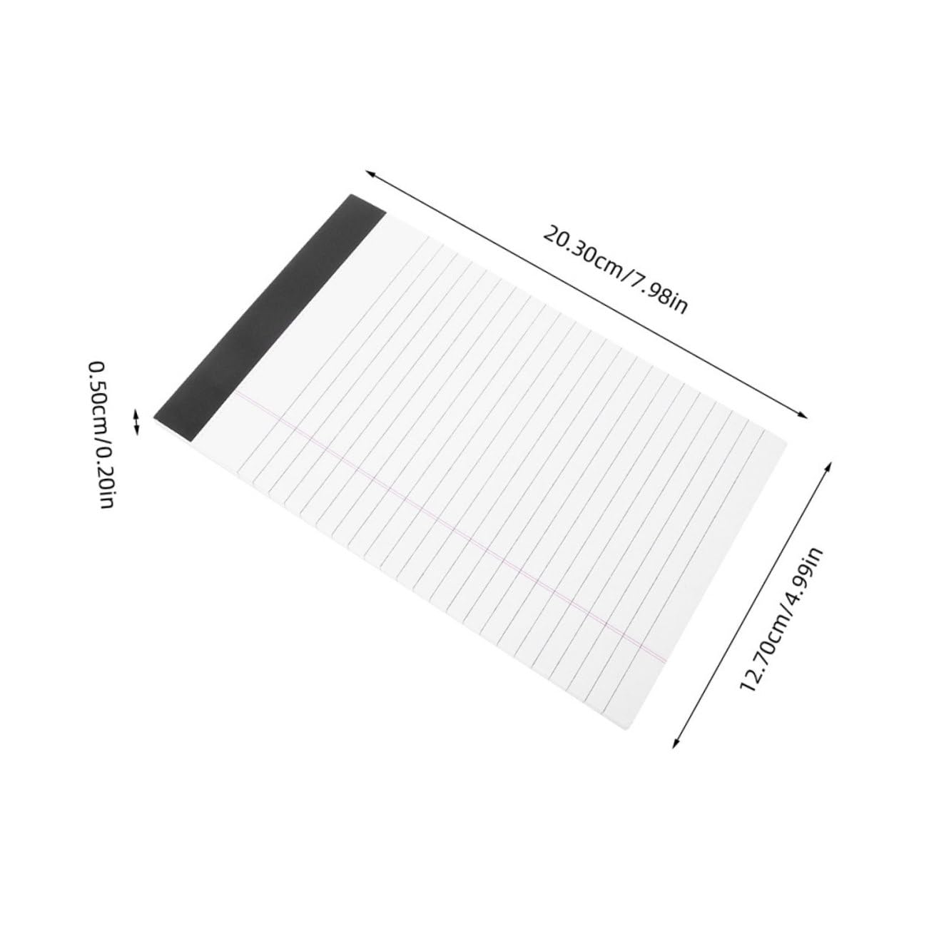 Bloc-notes Juridique A5 Portable, 8 Carnets Papier Blanc, 50 Feuilles