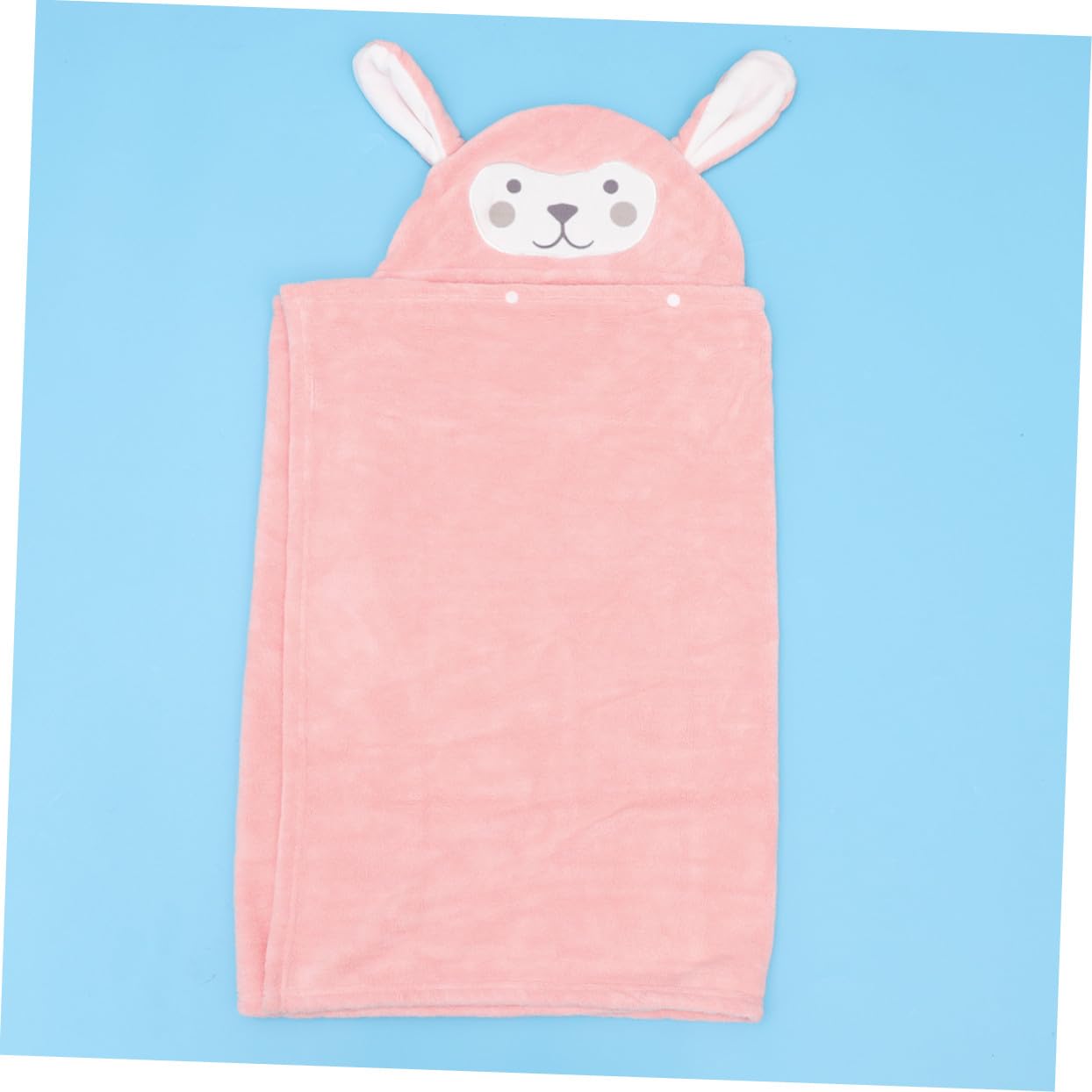 Gadpiparty Toalla de Baño Capucha para Niños en Coral Polar Rosa, Absorbente Secado Rápido Diseño de Conejo para Piscina y Parque Acuático