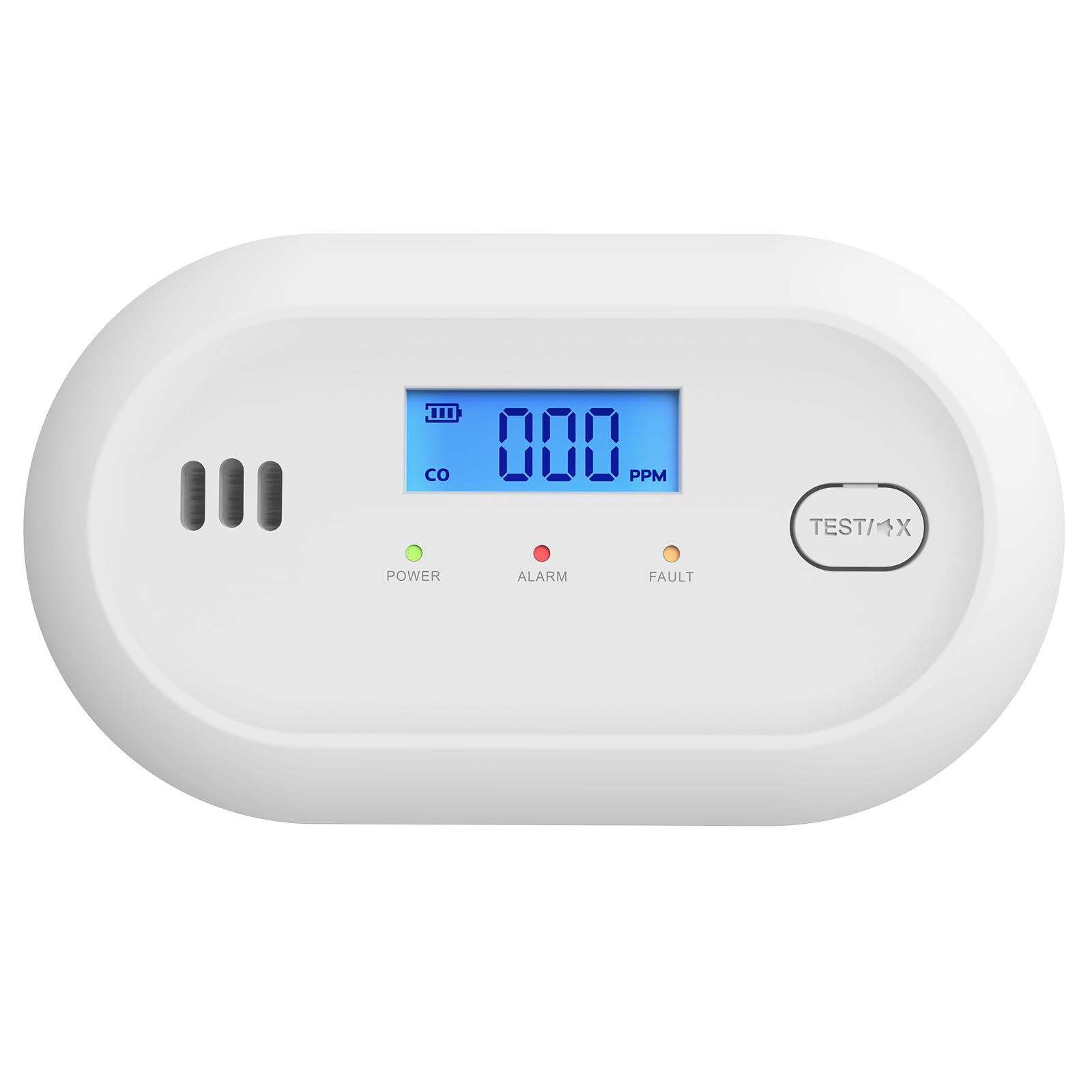 Hapippofa Carbon Monoxide Detector - Replaceable Battery-Powered CO Alarm with Digital Display | Long-lasting 10-Year Sensor Life | Essential Carbon Monoxide Safety for Home Use,PG-C10,1 PACK